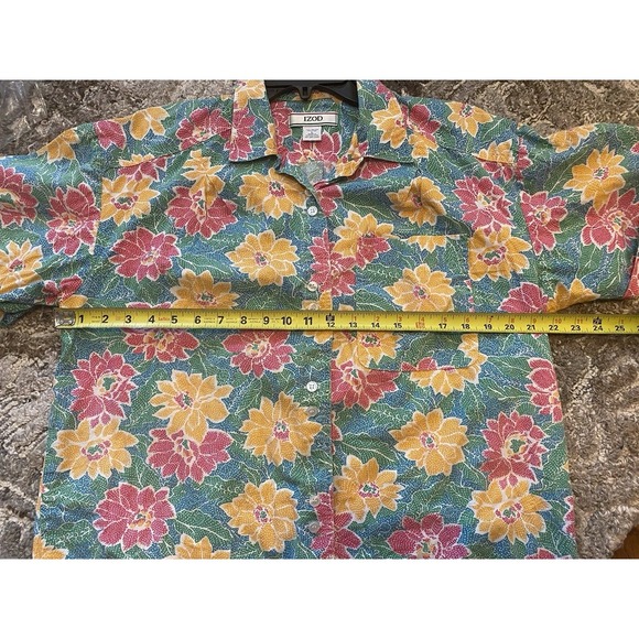 Vintage 90s Hawaiian Island Women's Floral Short Sleeve Button Down Large Retro - Picture 8 of 8